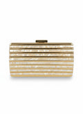 Clutch Modelo Listras Madrepérola - Off White