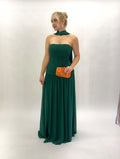 Vestido de Festa tomara que caia com capa e corpo baixo em musseline - COD 1026