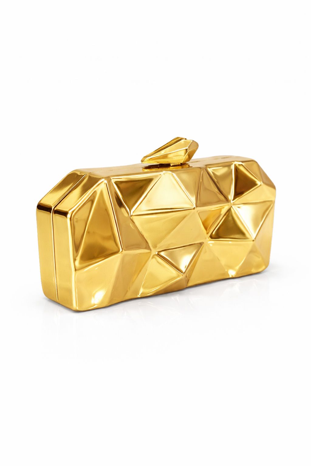 Clutch Modelo Pedra - Dourada