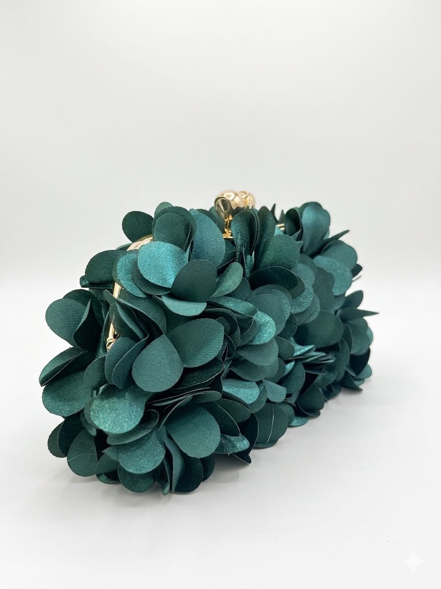 Clutch Modelo Pétalas - Verde