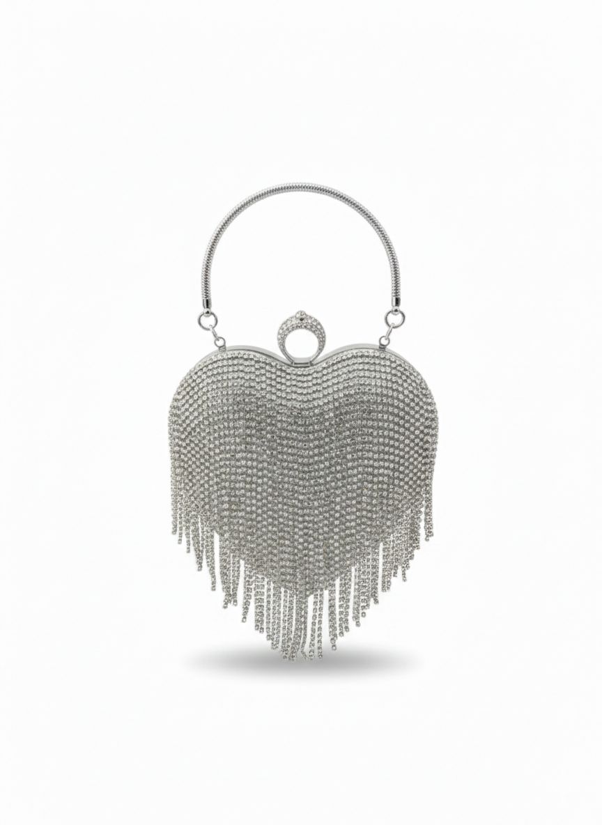 Clutch Modelo Strass Coração