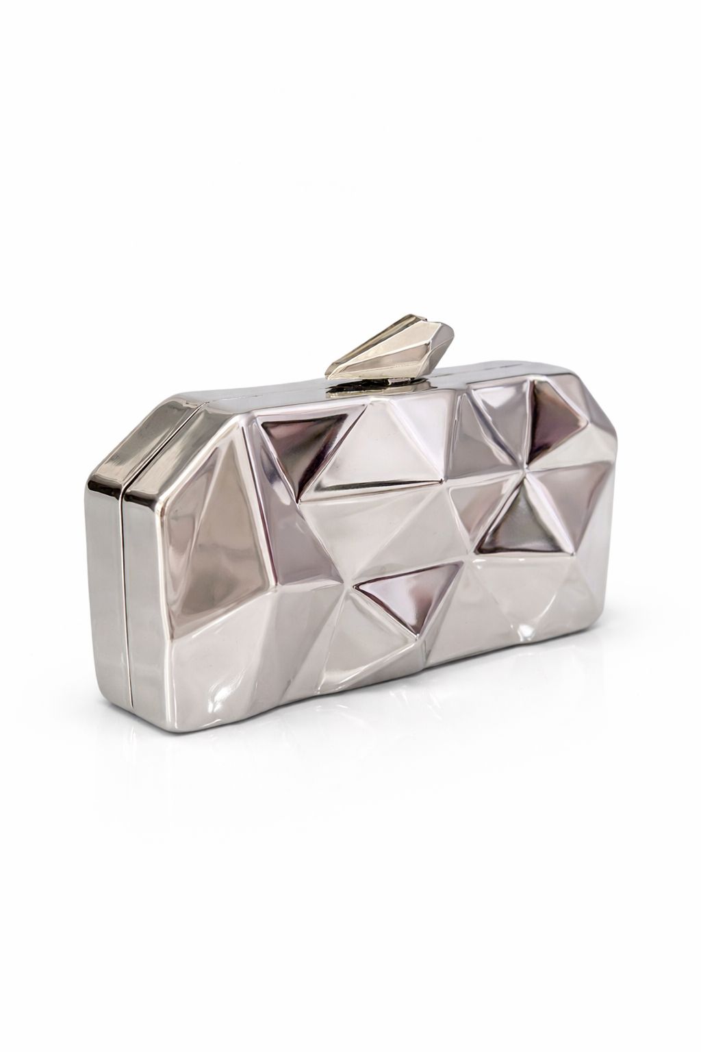 Clutch Modelo Pedra - Prata