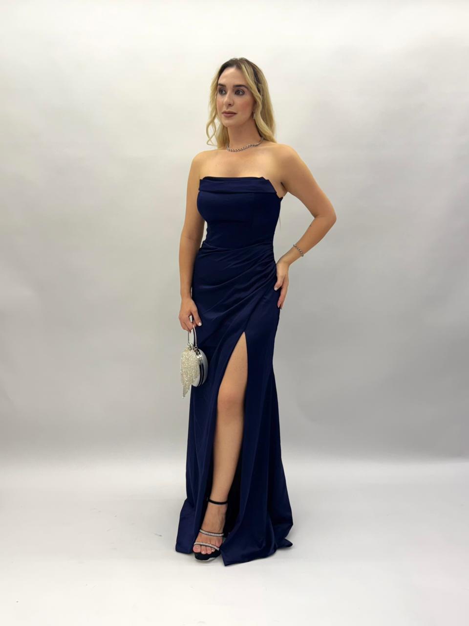 Vestido tomara que caia com fenda - COD 1023