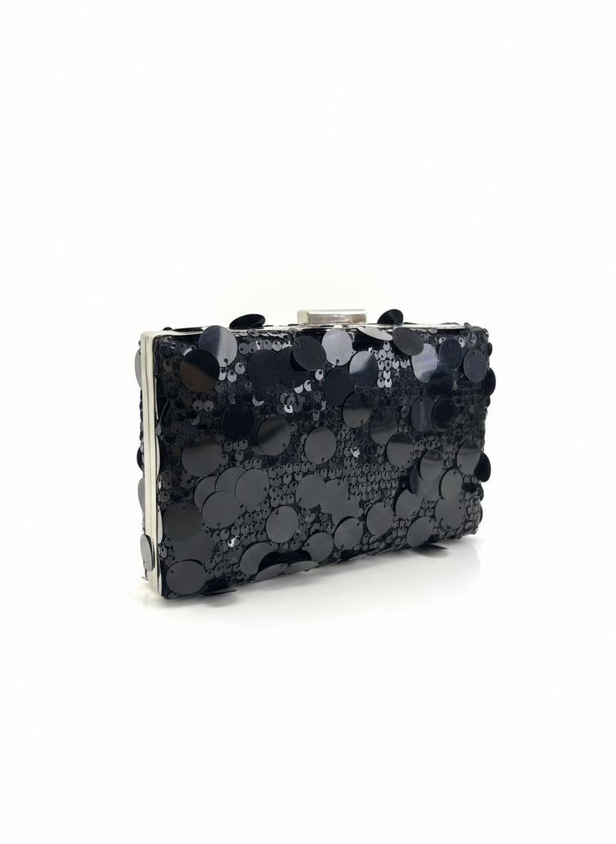 Clutch Modelo Maxi Paetê - Preta