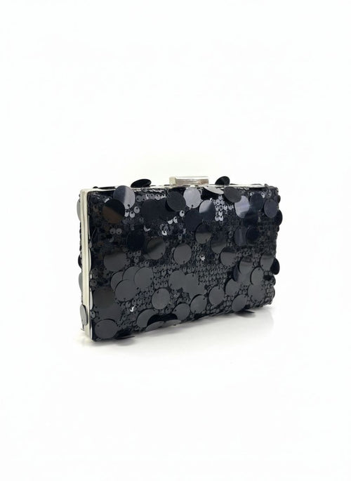Clutch Modelo Maxi Paetê - Preta