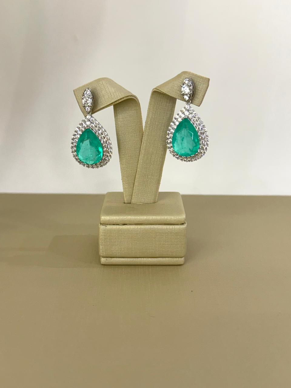Conjunto Semijoia Gota Verde