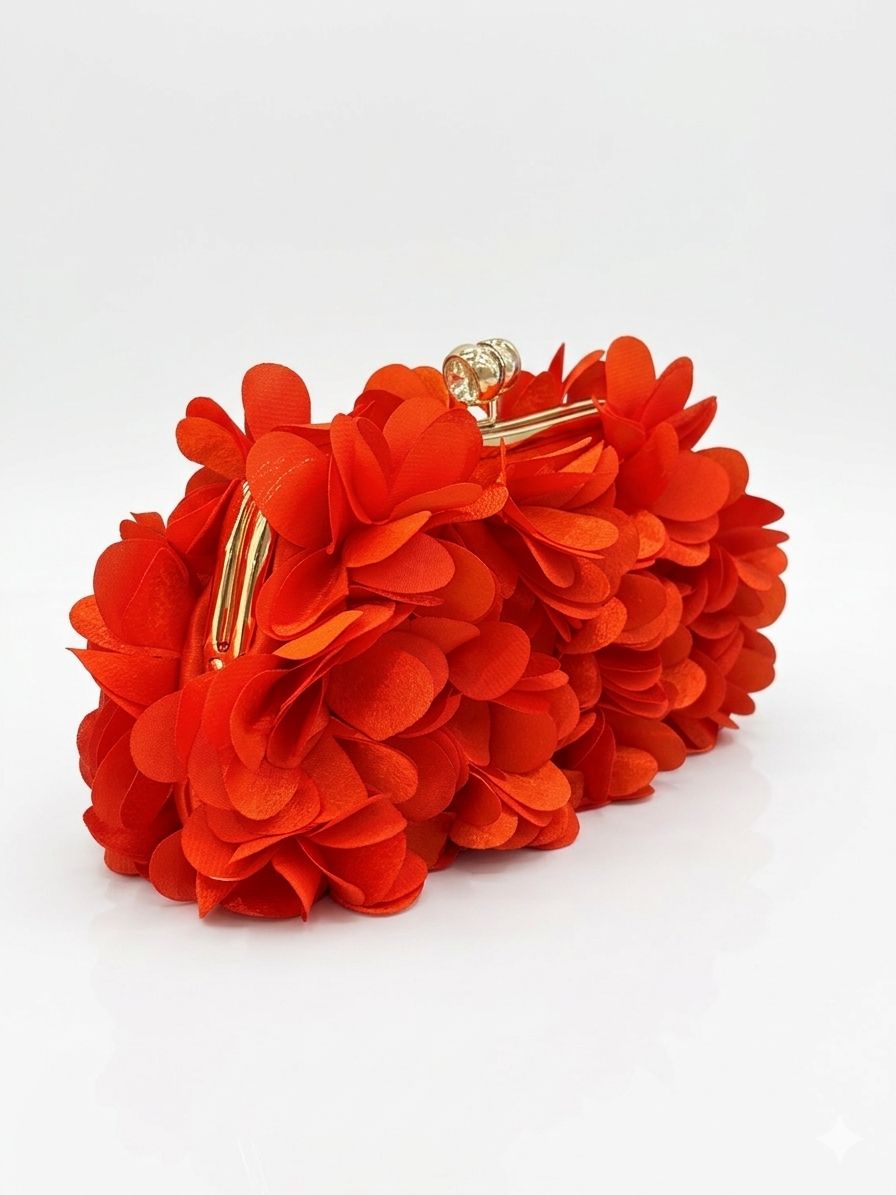 Clutch Modelo Pétalas - Laranja