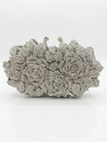 Clutch Modelo Joia Rosas - Prata