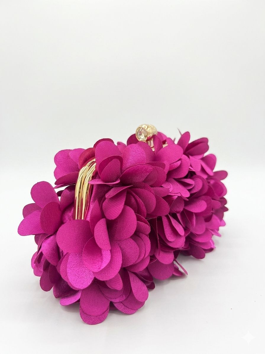 Clutch Modelo Pétalas - Rosa Pink