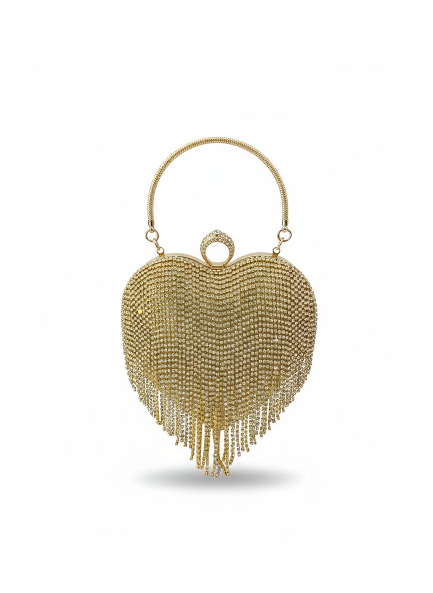 Clutch Modelo Strass Coração