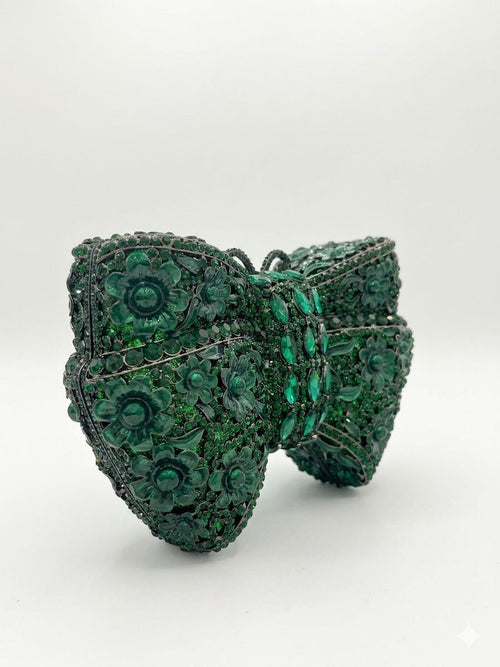 Clutch Modelo Joia Borboleta - Verde