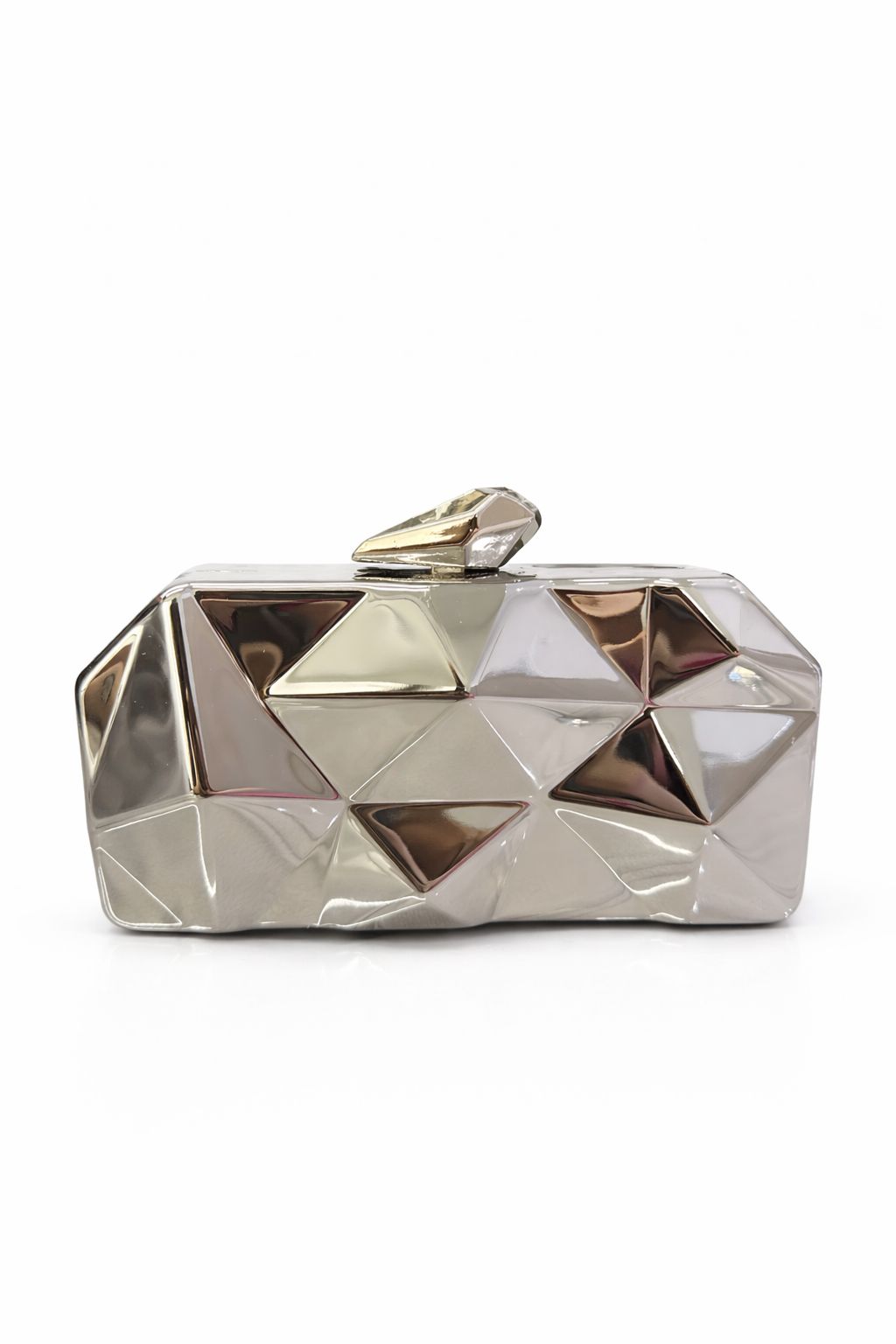 Clutch Modelo Pedra - Prata