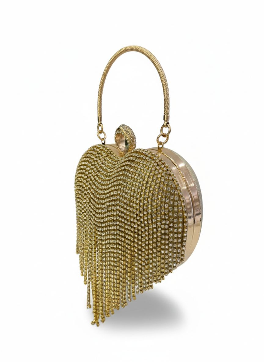 Clutch Modelo Strass Coração