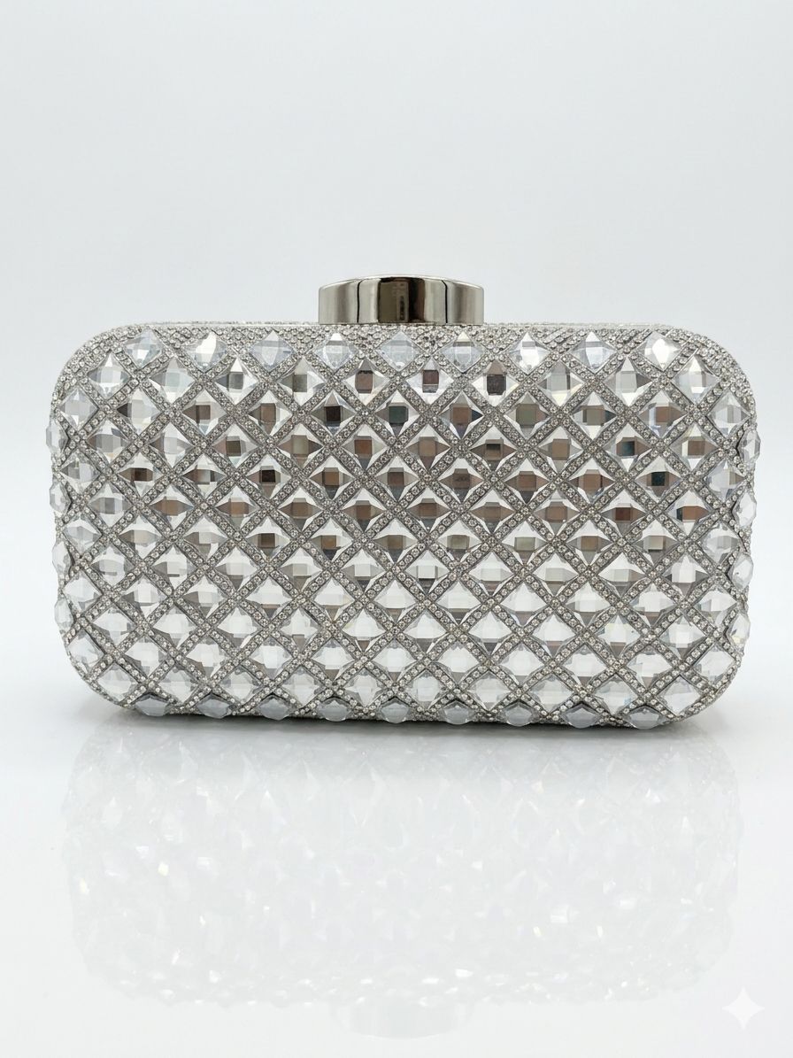 Clutch Modelo Tela Strass