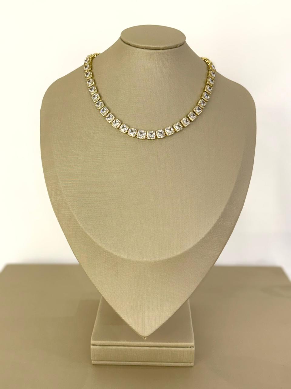 Conjunto Semijoia Riviera Quadrada Inspiração