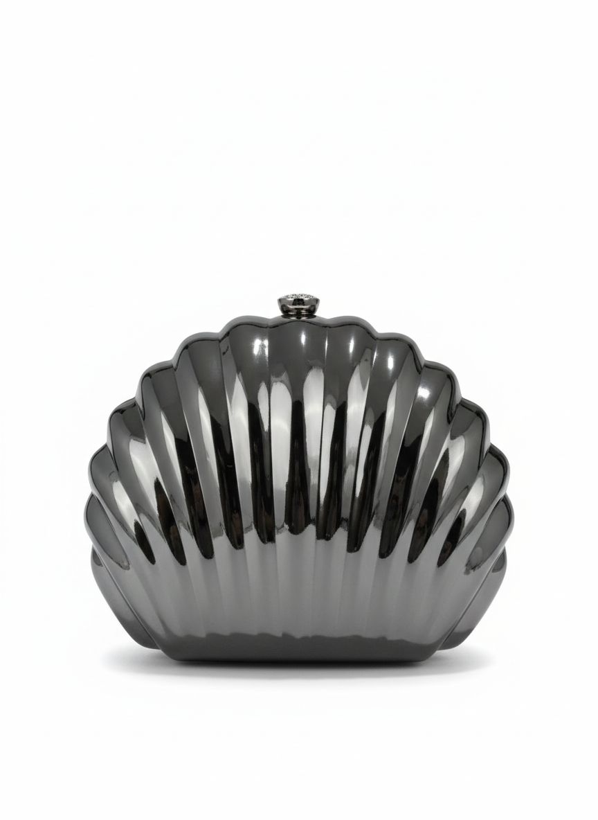 Clutch Modelo Concha Espelho - Grafite