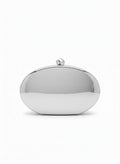 Clutch Modelo Espelho Oval - Prata