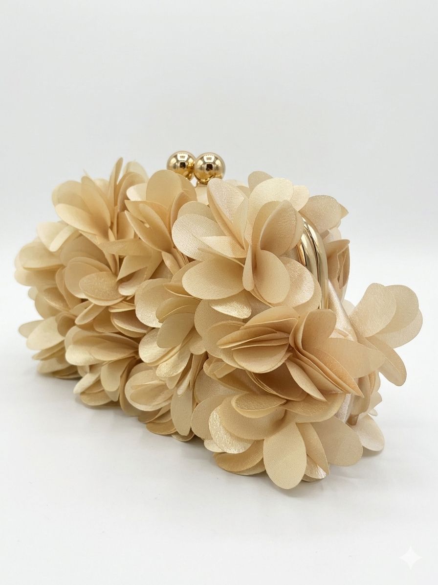 Clutch Modelo Pétalas - Off White