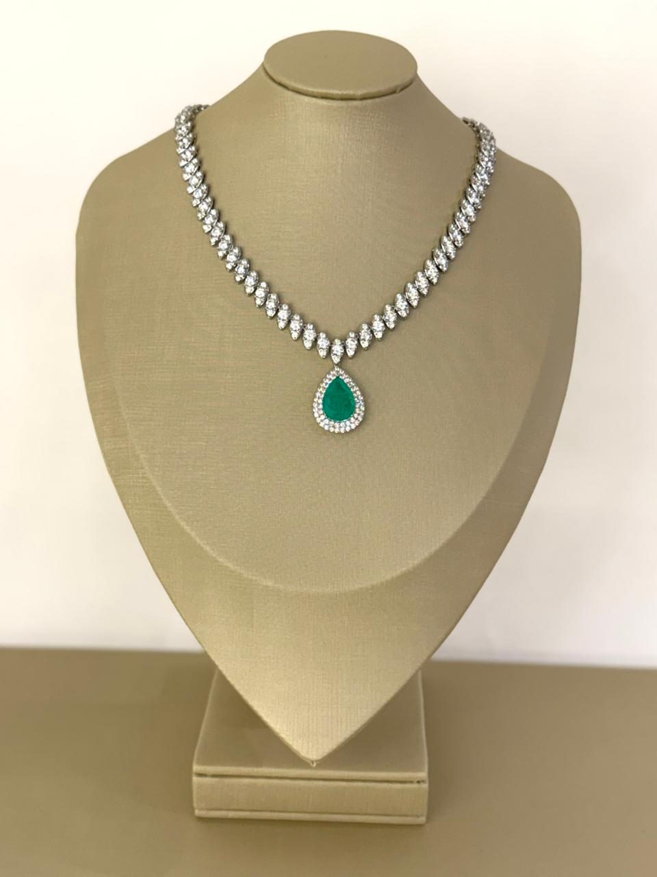 Conjunto Semijoia Gota Verde