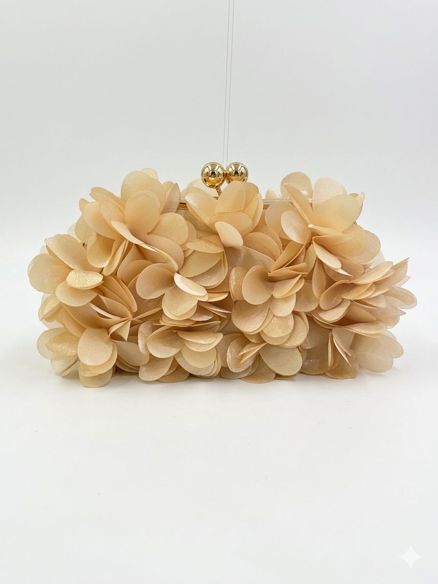 Clutch Modelo Pétalas - Off White