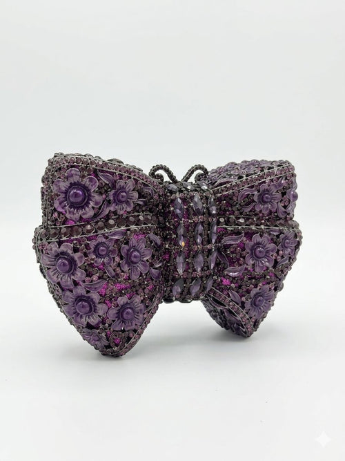 Clutch Modelo Joia Borboleta - Roxa