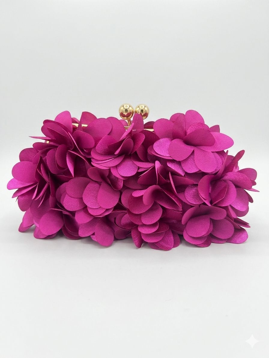 Clutch Modelo Pétalas - Rosa Pink