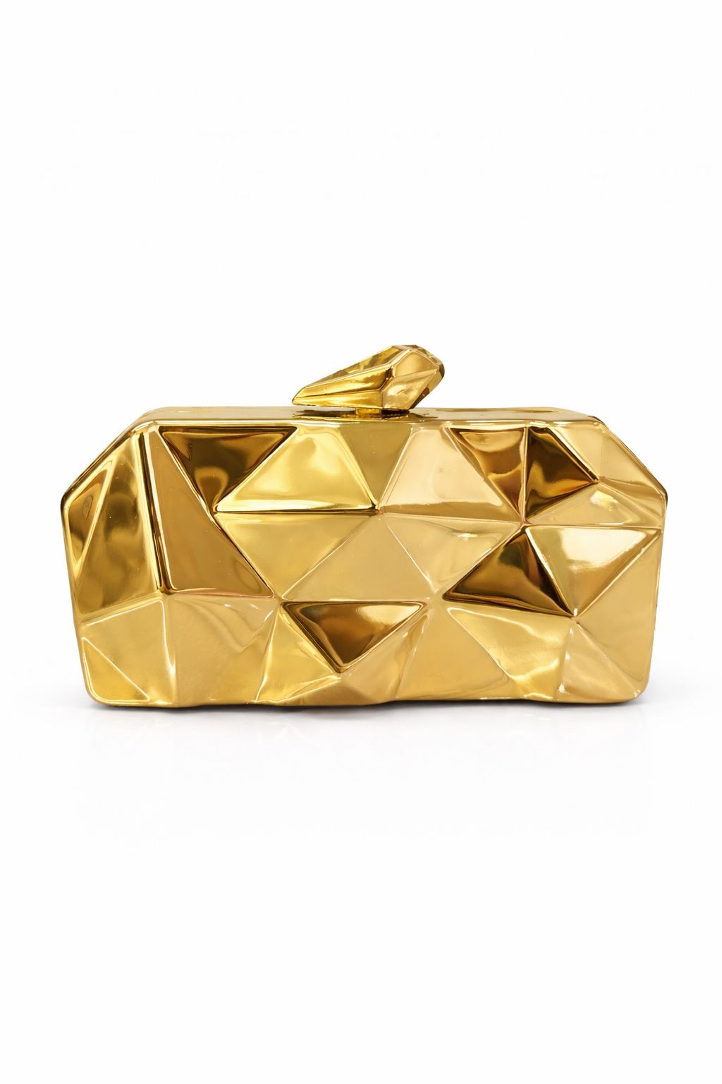 Clutch Modelo Pedra - Dourada