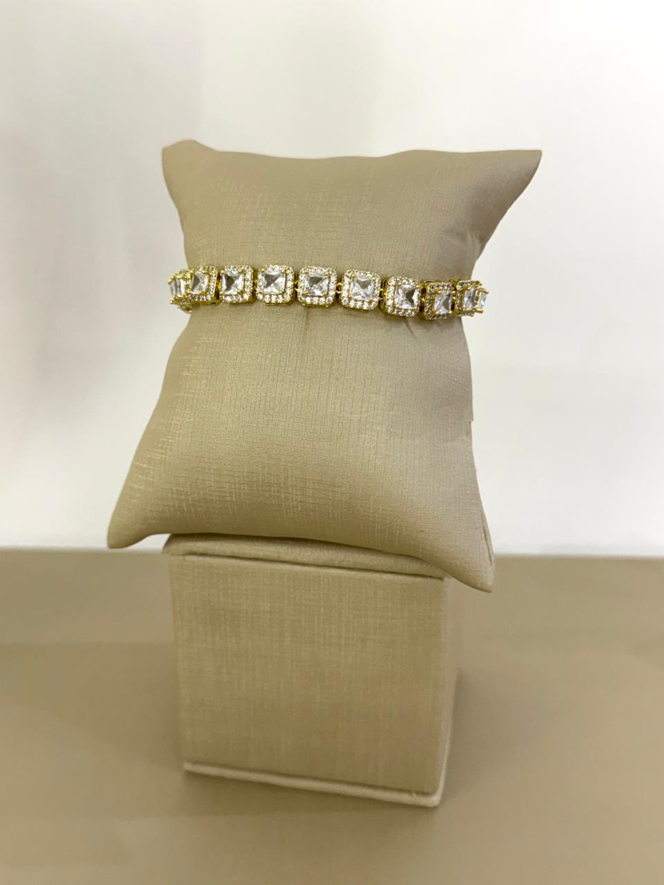 Conjunto Semijoia Riviera Quadrada Inspiração
