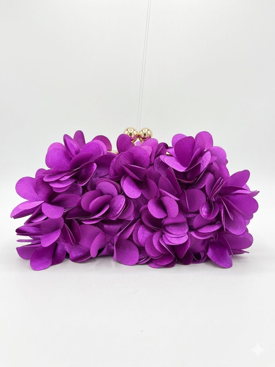 Clutch Modelo Pétalas - Fúcsia