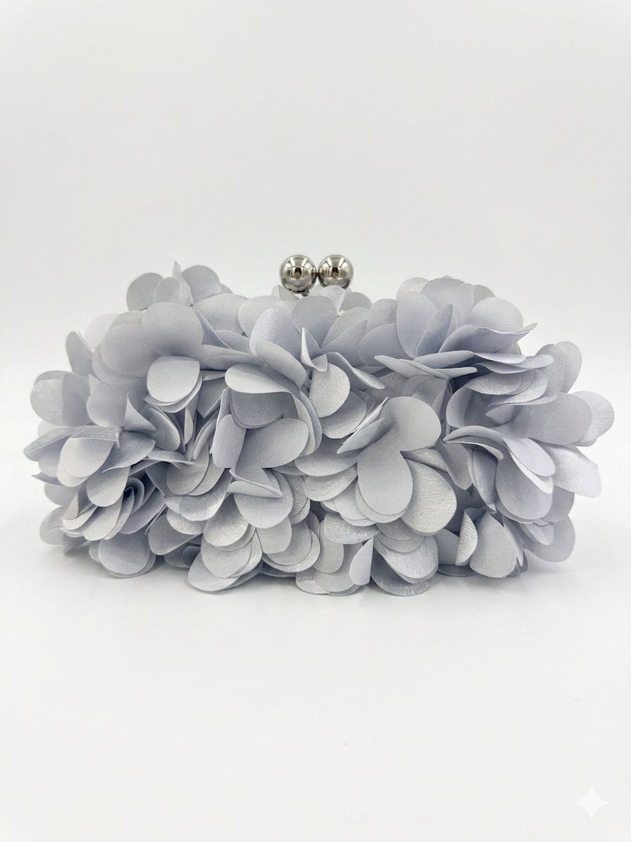 Clutch Modelo Pétalas - Cinza