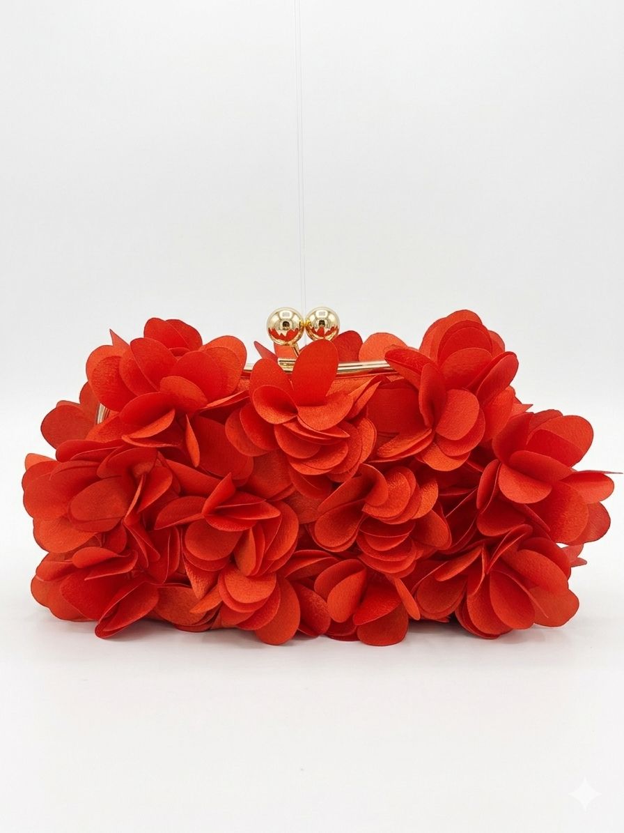 Clutch Modelo Pétalas - Laranja