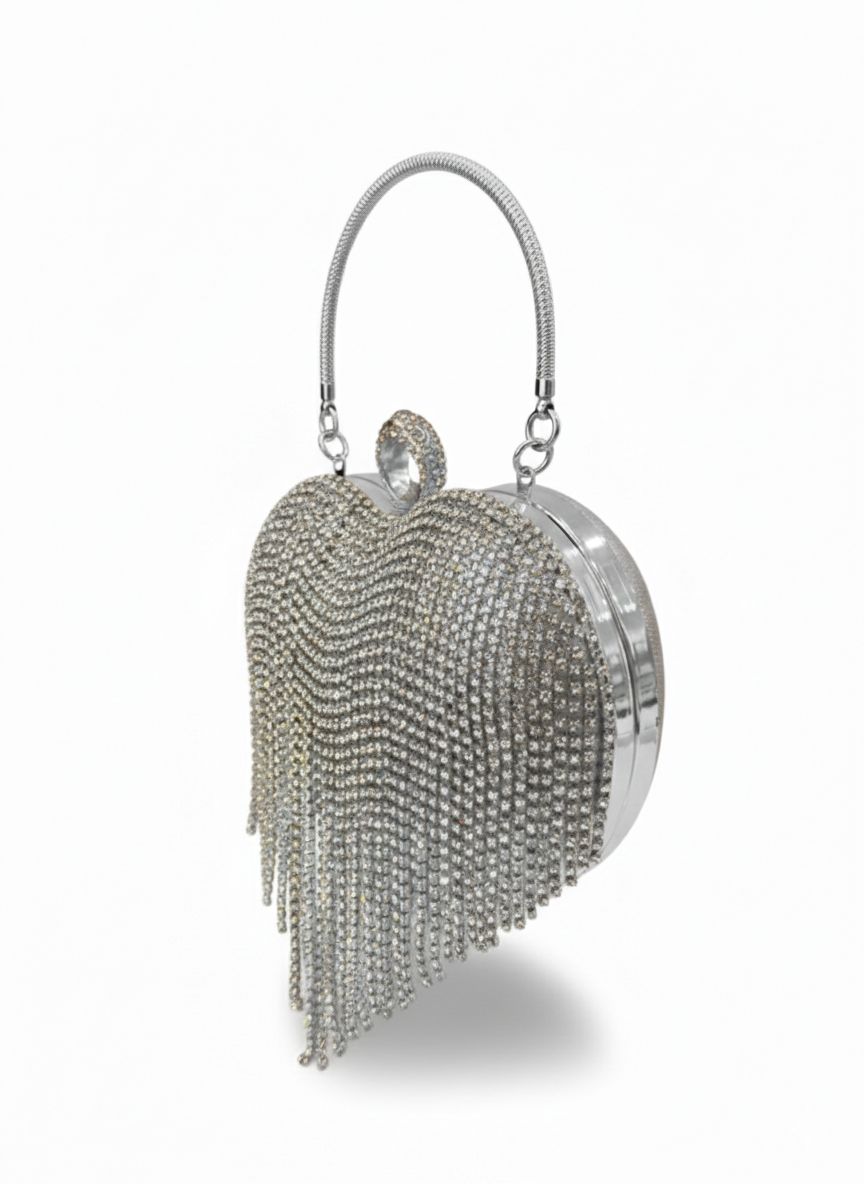 Clutch Modelo Strass Coração
