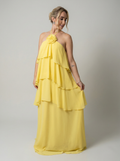 Vestido de festa babados horizontais - COD 4001