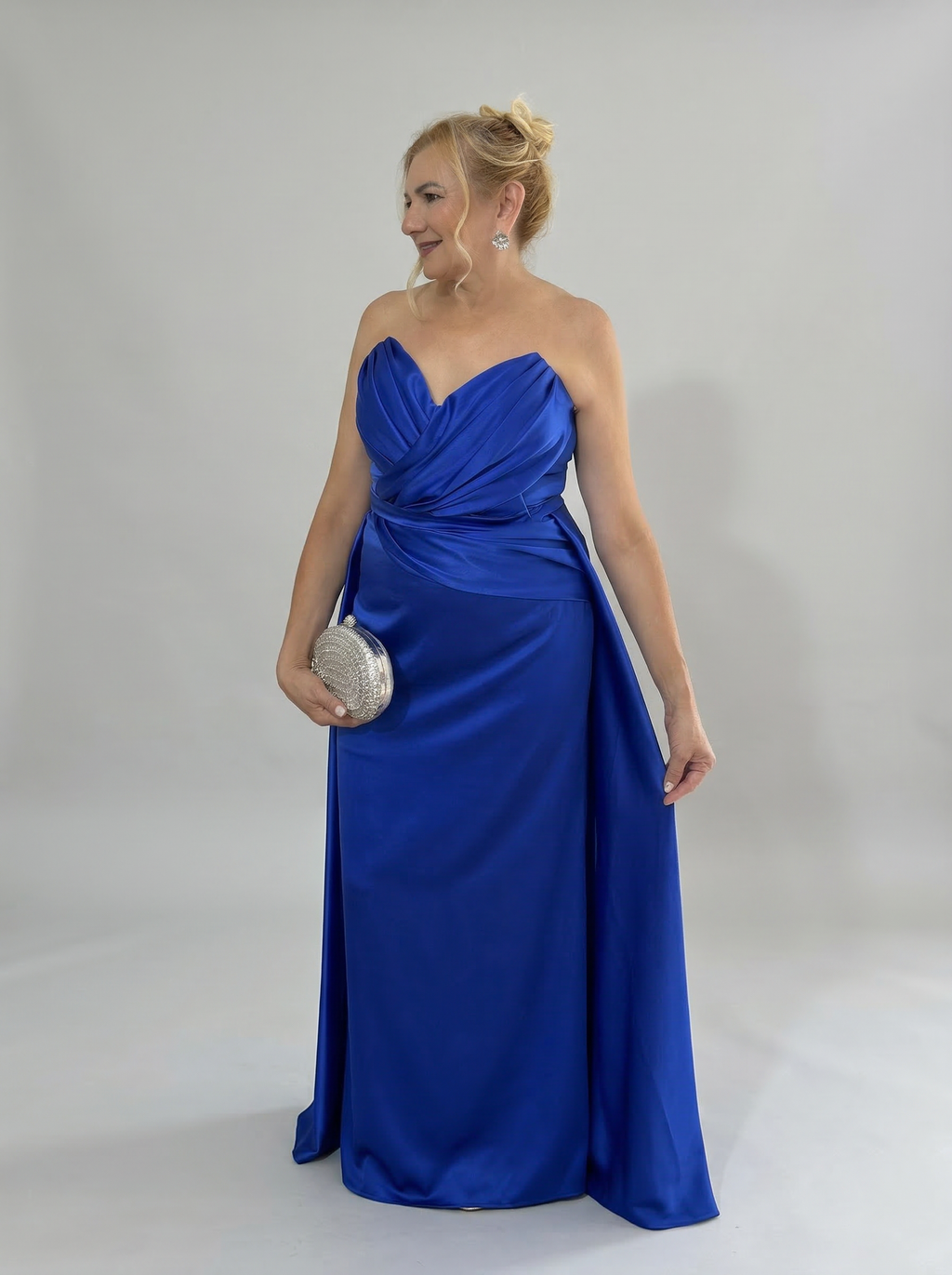 Vestido de festa tomara que caia dois em um com saia removível - COD 3002