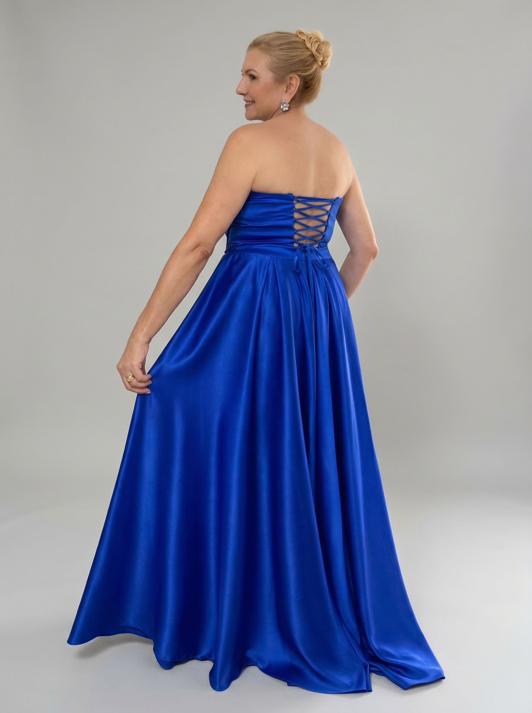 Vestido de festa tomara que caia dois em um com saia removível - COD 3002