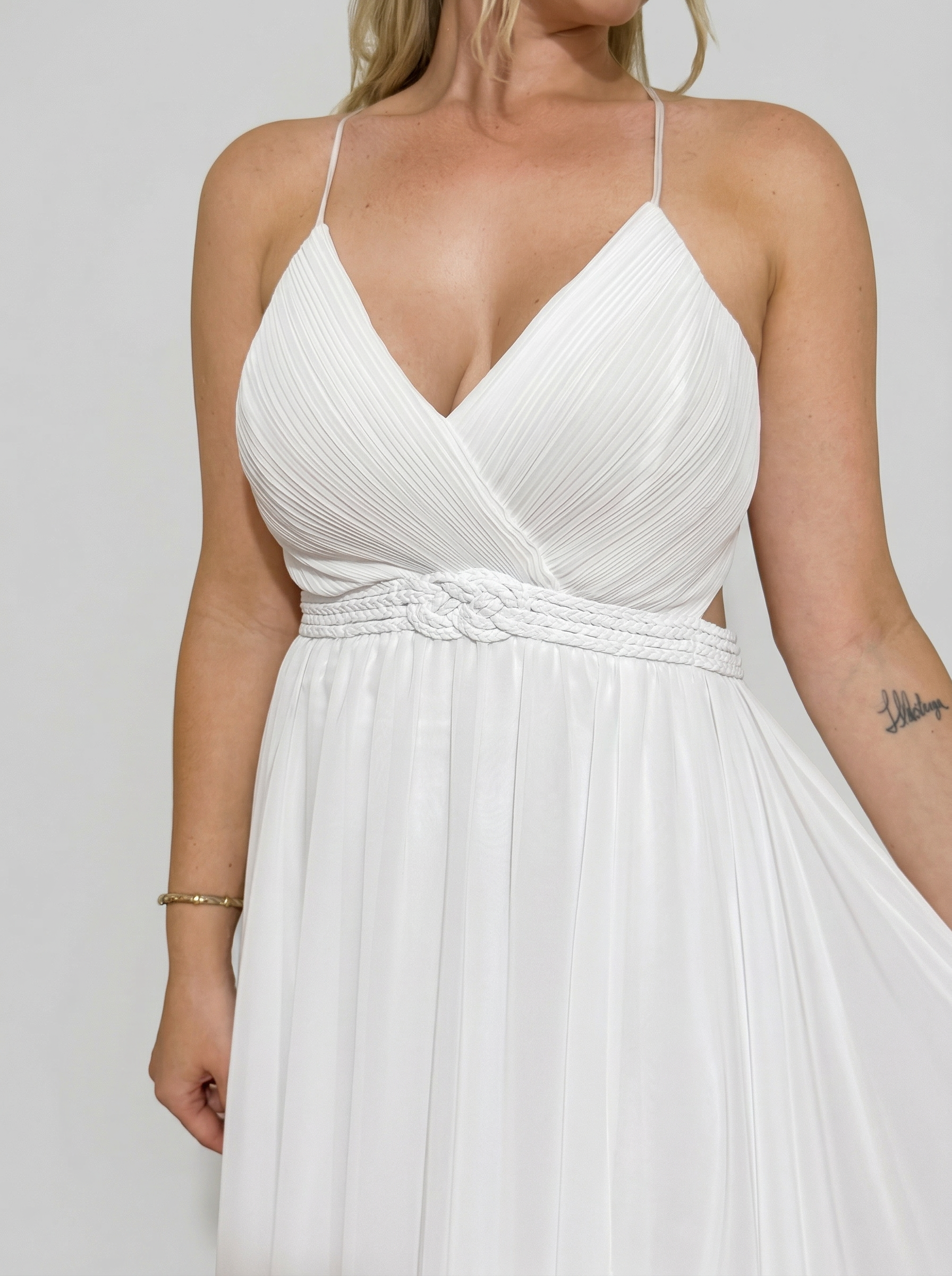 Vestido de Noiva com cinto em macrame - COD 2004