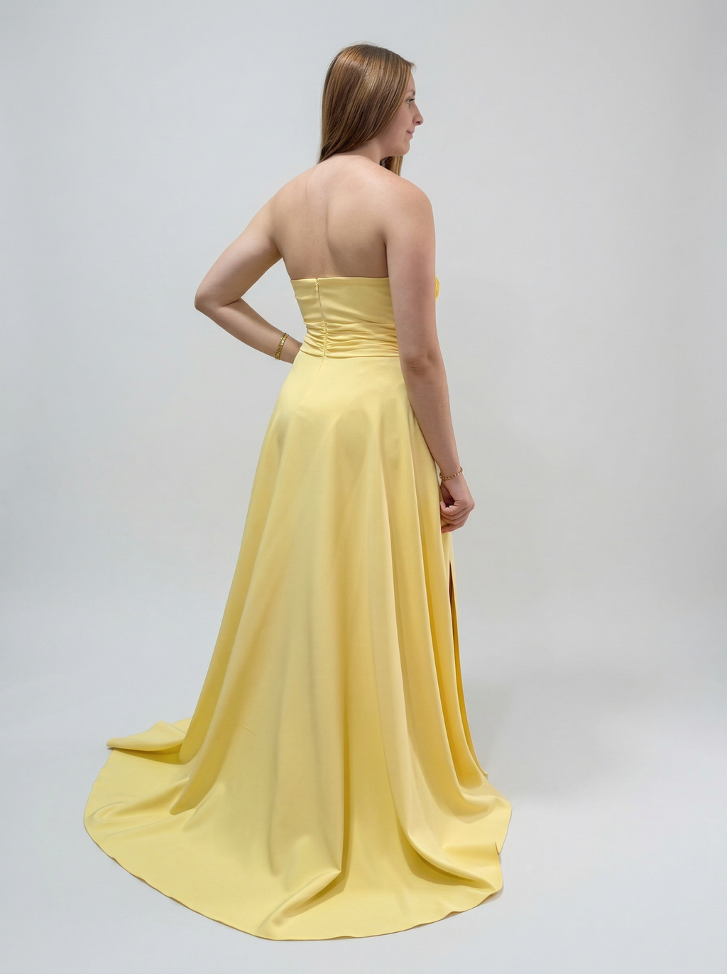 Vestido de festa dois em um com saia removível em crepe - COD 1005