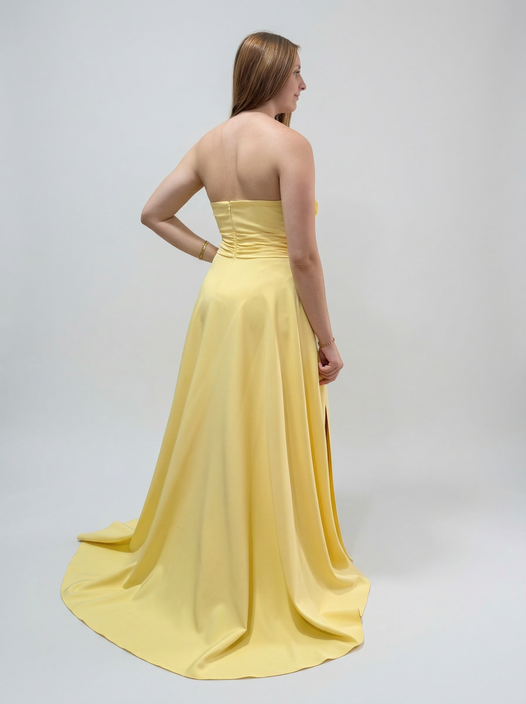 Vestido de festa dois em um com saia removível em crepe - COD 1005