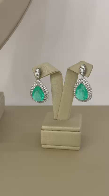 Conjunto Semijoia Gota Verde